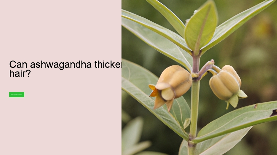 Can ashwagandha thicken hair?