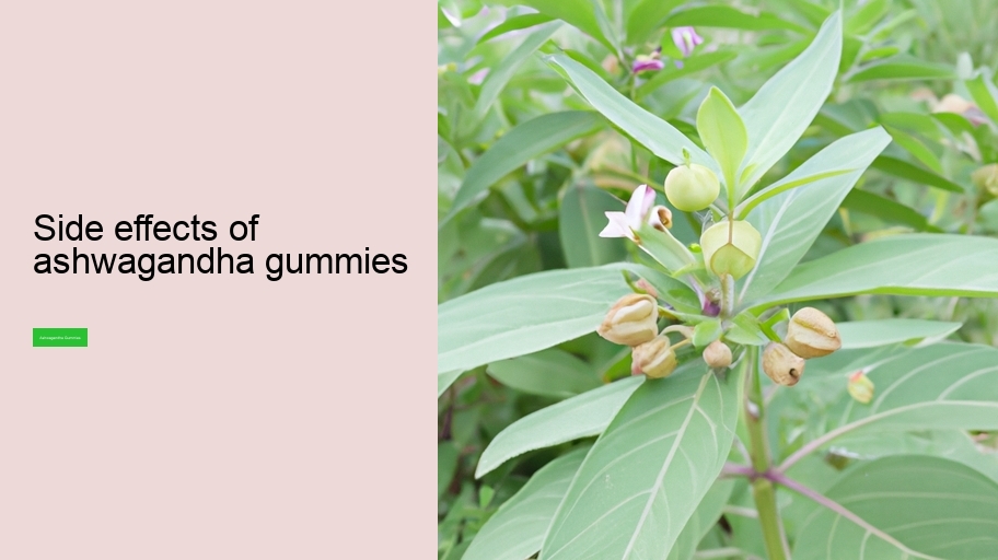 side effects of ashwagandha gummies